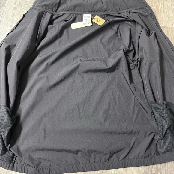 PINK Black Lightweight Zip Jacket w Hood NWT S/M Victoria Secret Windbreaker - Picture 4 of 8